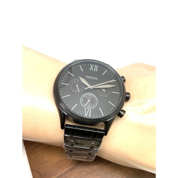 Fossil Men's Watch BQ2365 Fenmore Quartz Black Dial Stainless Steel 44mm - Picture 6 of 14